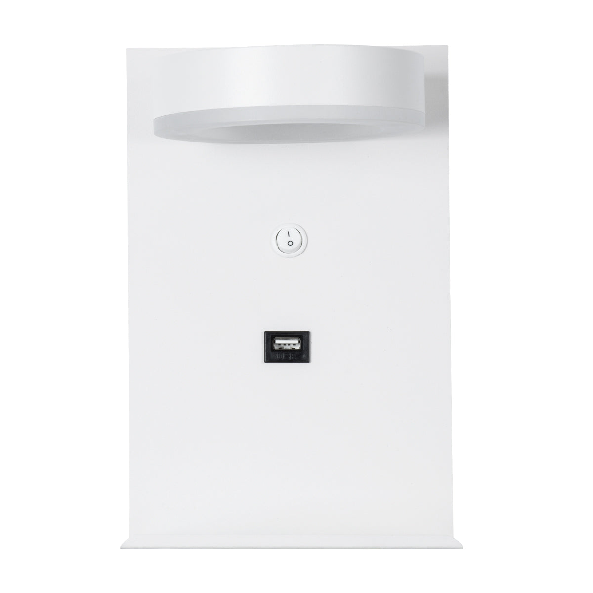 GloboStar® CROWN 61371 Μοντέρνο Φωτιστικό Τοίχου - Απλίκα Ξενοδοχείου Bed Side LED 5W 550lm 120° AC 220-240V - Reading Light - Φορτιστής USB 3A - Μ15 x Π15 x Υ23cm - Φυσικό Λευκό 4500K - Λευκό - ledmania.gr