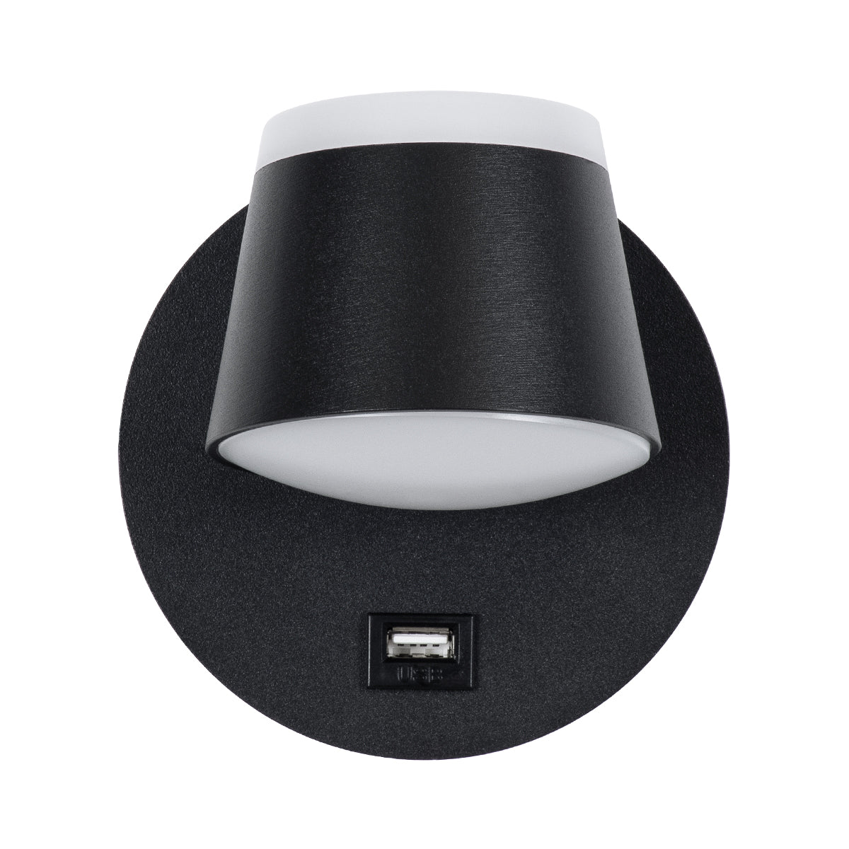 GLOBOSTAR® REGENCY 61373 Μοντέρνο Φωτιστικό Τοίχου - Απλίκα Ξενοδοχείου Reading Light με Φορτιστή USB 3A LED 8W 920lm 120° AC 220-240V IP20 Φυσικό Λευκό 4500K - Bridgelux SMD Chip & TÜV SÜD Driver - Μαύρο Ματ - Μ12 x Π12 x Υ13cm - 3 Χρόνια Εγγύηση - ledmania.gr