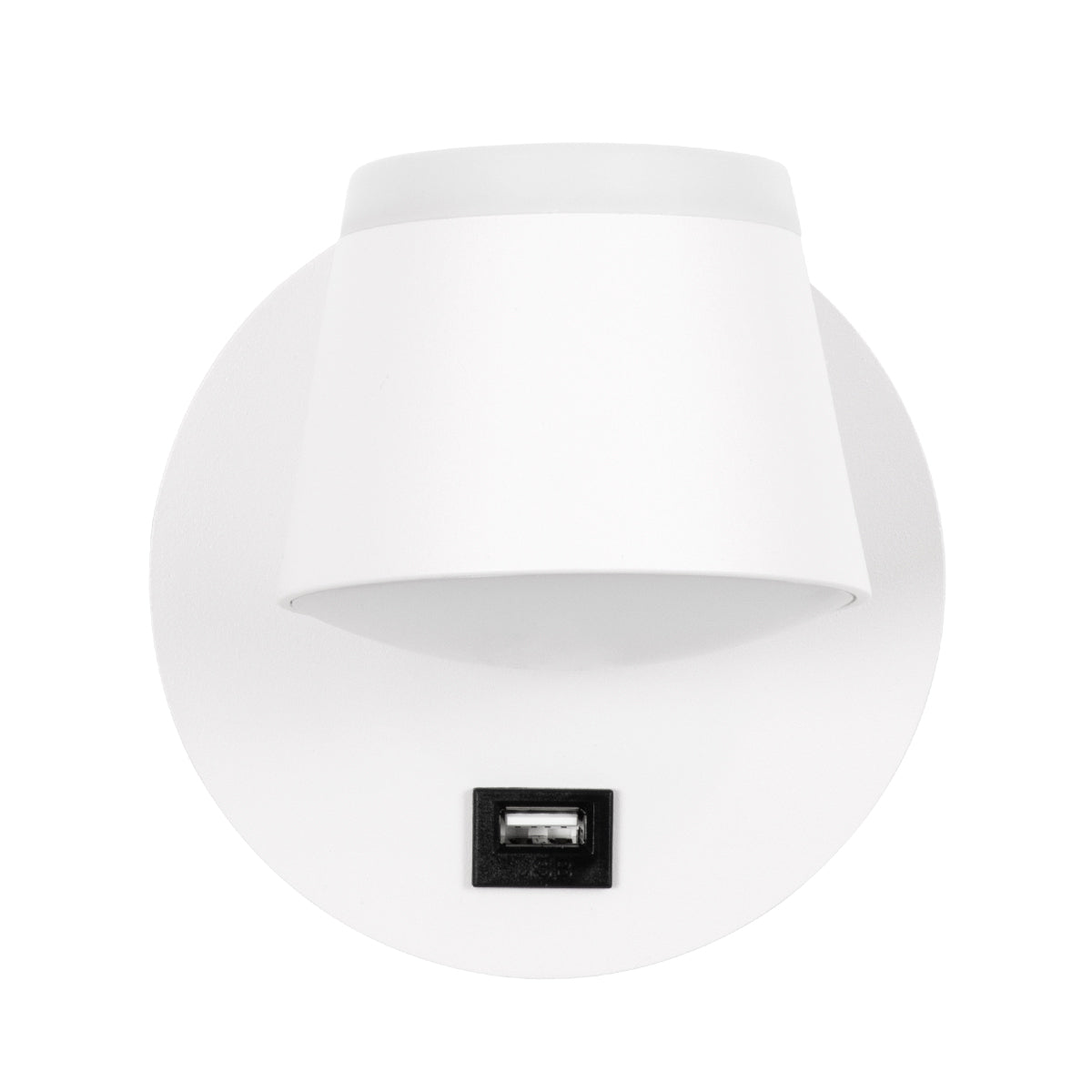 GloboStar® REGENCY 61374 Μοντέρνο Φωτιστικό Τοίχου - Απλίκα Ξενοδοχείου Bed Side LED 8W 920lm 120° AC 220-240V - Reading Up/Down Light - Φορτιστής USB 3A - Μ12 x Π12 x Υ13cm - Φυσικό Λευκό 4500K - Λευκό - ledmania.gr