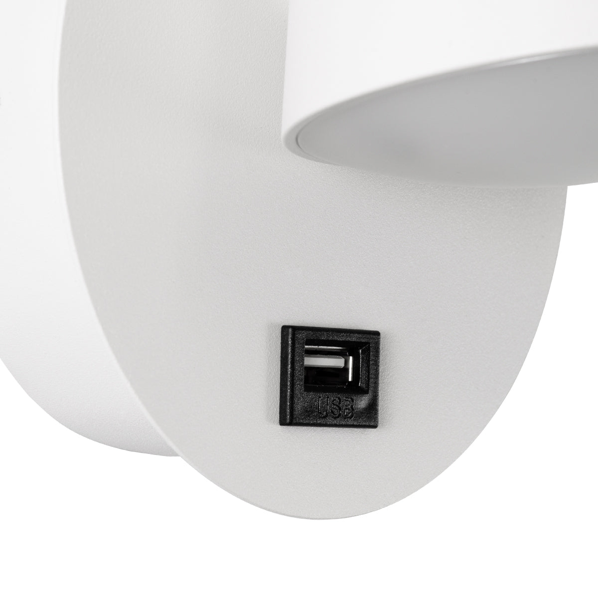 GloboStar® REGENCY 61374 Μοντέρνο Φωτιστικό Τοίχου - Απλίκα Ξενοδοχείου Bed Side LED 8W 920lm 120° AC 220-240V - Reading Up/Down Light - Φορτιστής USB 3A - Μ12 x Π12 x Υ13cm - Φυσικό Λευκό 4500K - Λευκό - ledmania.gr
