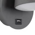 GLOBOSTAR® REGENCY 61375 Μοντέρνο Φωτιστικό Τοίχου - Απλίκα Ξενοδοχείου Reading Light με Φορτιστή USB 3A LED 8W 920lm 120° AC 220-240V IP20 Φυσικό Λευκό 4500K - Bridgelux SMD Chip & TÜV SÜD Driver - Γκρι Ανθρακί Ματ - Μ12 x Π12 x Υ13cm - 3 Χρόνια Εγγύηση