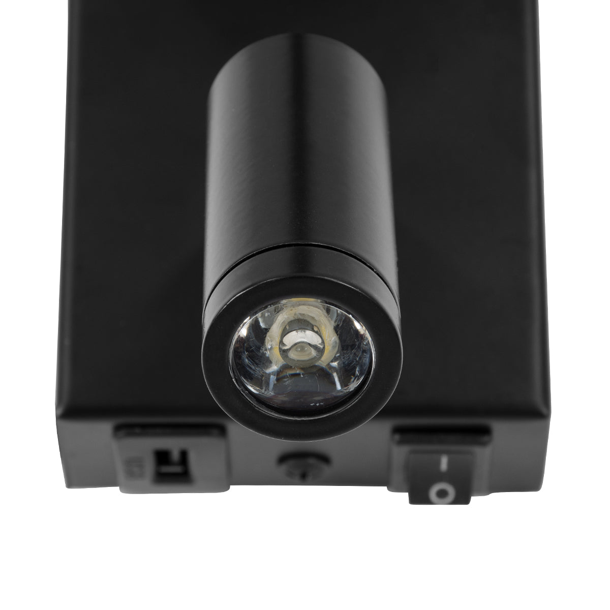 GloboStar® ROULETTE-R 61379 Μοντέρνο Φωτιστικό Τοίχου - Απλίκα Ξενοδοχείου Bed Side LED 3W 360lm & 1 x E27 36° & 360° AC 220-240V - Reading Up/Down Light - Φορτιστής USB 3A - Μ22 x Π23.5 x Υ37cm - Φυσικό Λευκό 4500K - Μαύρο με Μπεζ Καπέλο - Σετ 2 Τεμαχίων - ledmania.gr