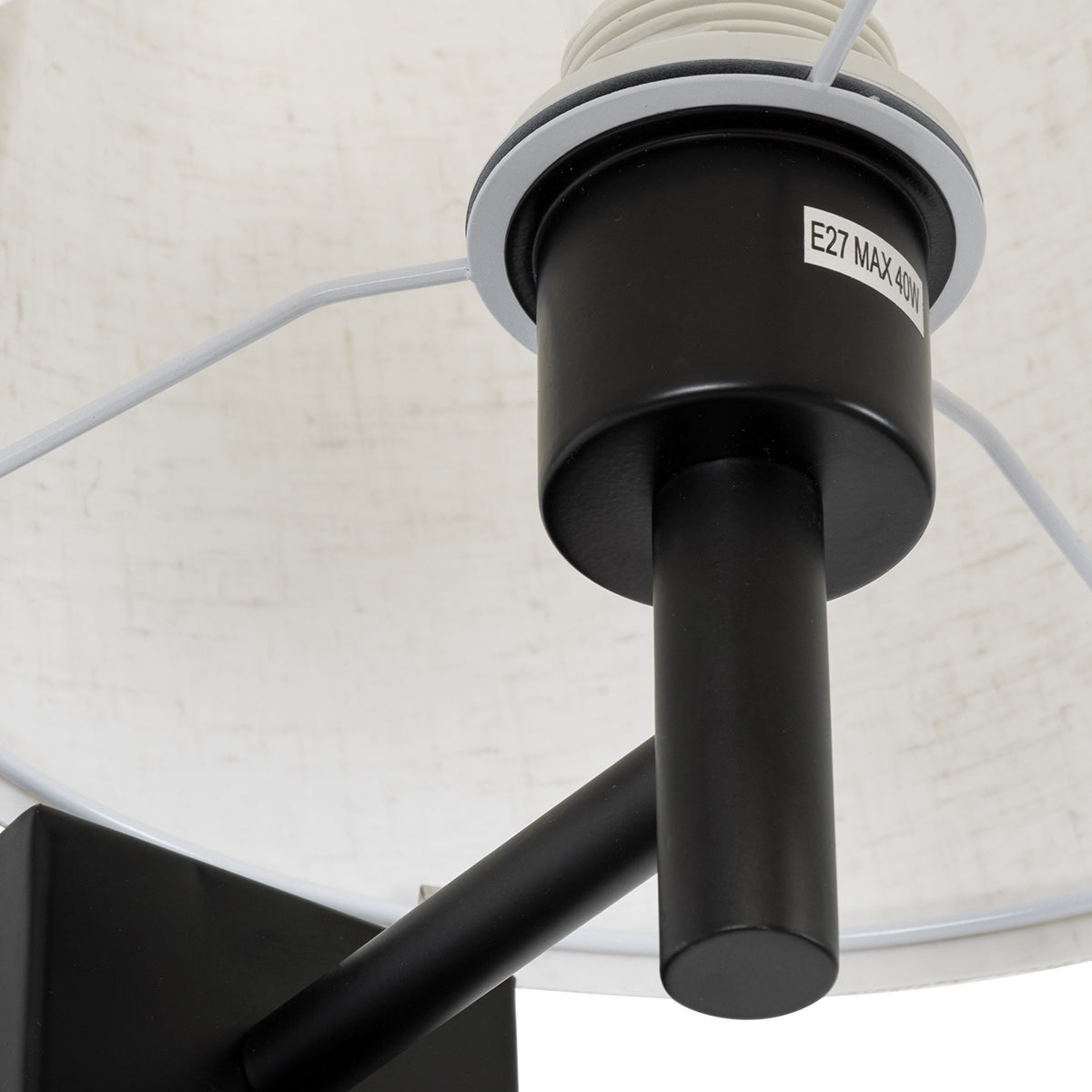 GloboStar® ROULETTE-R 61379 Μοντέρνο Φωτιστικό Τοίχου - Απλίκα Ξενοδοχείου Bed Side LED 3W 360lm & 1 x E27 36° & 360° AC 220-240V - Reading Up/Down Light - Φορτιστής USB 3A - Μ22 x Π23.5 x Υ37cm - Φυσικό Λευκό 4500K - Μαύρο με Μπεζ Καπέλο - Σετ 2 Τεμαχίων - ledmania.gr