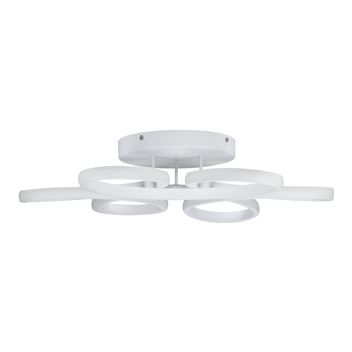 GLOBOSTAR® MARGARET 61401 Μοντέρνο Φωτιστικό Οροφής LED 54W 6210lm 360° AC 220-240V IP20 Ρυθμιζόμενο Λευκό CCT με Χειριστήριο από 2700K έως 6000K Dimmable - Lumileds SMD Chip - Λευκό Ματ - Μ57 x Π57 x Υ12cm - 3 Χρόνια Εγγύηση - ledmania.gr