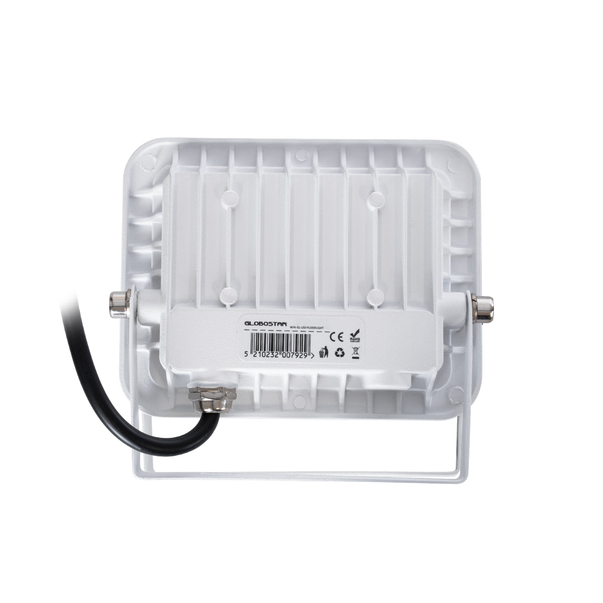 GLOBOSTAR® ATLAS 61408 Προβολέας LED 20W 2400lm 120° AC 220-240V Αδιάβροχο IP67 Φυσικό Λευκό 4500K - Lumileds SMD Chip - TÜV Rheinland Certified - Λευκό Ματ - Μ12 x Π2.5 x Υ9.5cm - 5 Χρόνια Εγγύηση