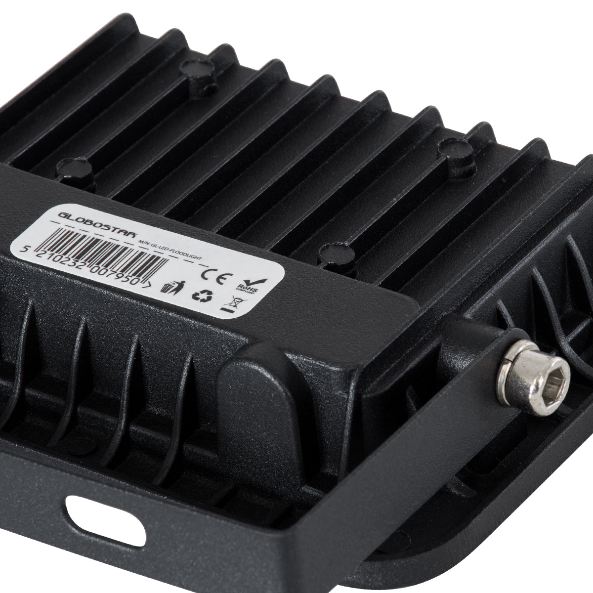 GLOBOSTAR® ATLAS 61412 Προβολέας LED 20W 2300lm 120° AC 220-240V Αδιάβροχο IP67 Θερμό Λευκό Ματ 2700K - Lumileds SMD Chip - TÜV Rheinland Certified - Μαύρο Ματ - Μ12 x Π2.5 x Υ9.5cm - 5 Χρόνια Εγγύηση