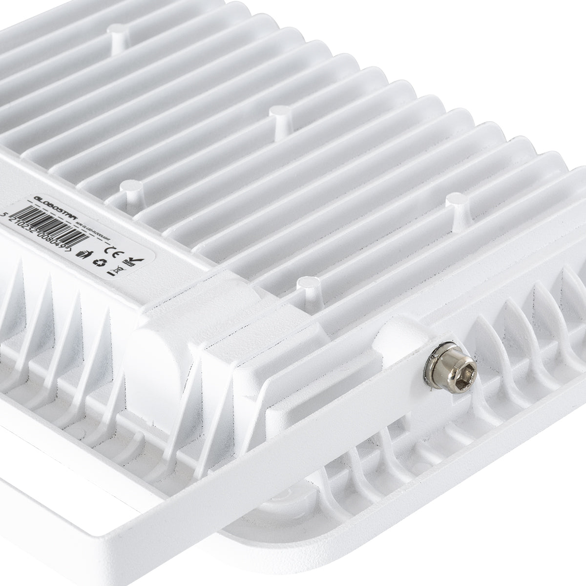 GLOBOSTAR® ATLAS 61420 Προβολέας LED 50W 6000lm 120° AC 220-240V Αδιάβροχο IP67 Φυσικό Λευκό 4500K - Lumileds SMD Chip - TÜV Rheinland Certified - Λευκό Ματ - Μ21 x Π3.5 x Υ16cm - 5 Χρόνια Εγγύηση