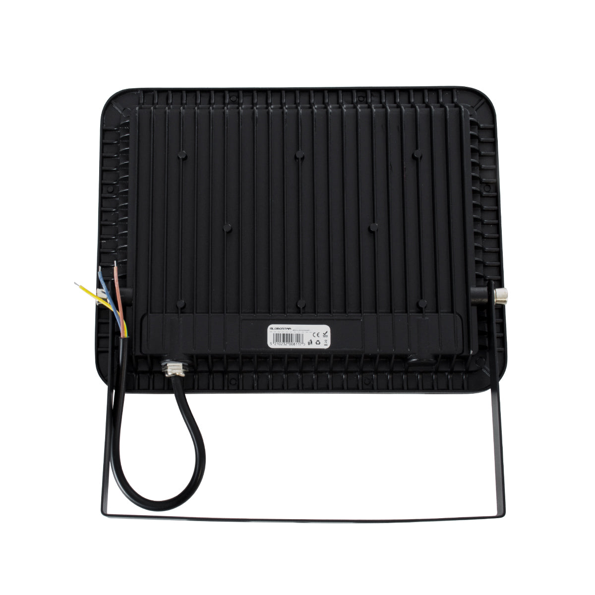 GLOBOSTAR® ATLAS 61426 Προβολέας LED 100W 12000lm 120° AC 220-240V Αδιάβροχο IP67 Φυσικό Λευκό 4500K - Lumileds SMD Chip - TÜV Rheinland Certified - Μαύρο Ματ - Μ27 x Π4 x Υ21cm - 5 Χρόνια Εγγύηση