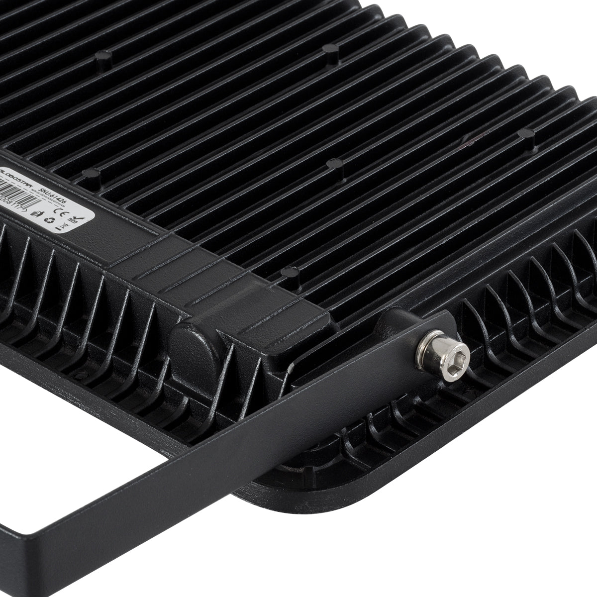 GLOBOSTAR® ATLAS 61426 Προβολέας LED 100W 12000lm 120° AC 220-240V Αδιάβροχο IP67 Φυσικό Λευκό 4500K - Lumileds SMD Chip - TÜV Rheinland Certified - Μαύρο Ματ - Μ27 x Π4 x Υ21cm - 5 Χρόνια Εγγύηση