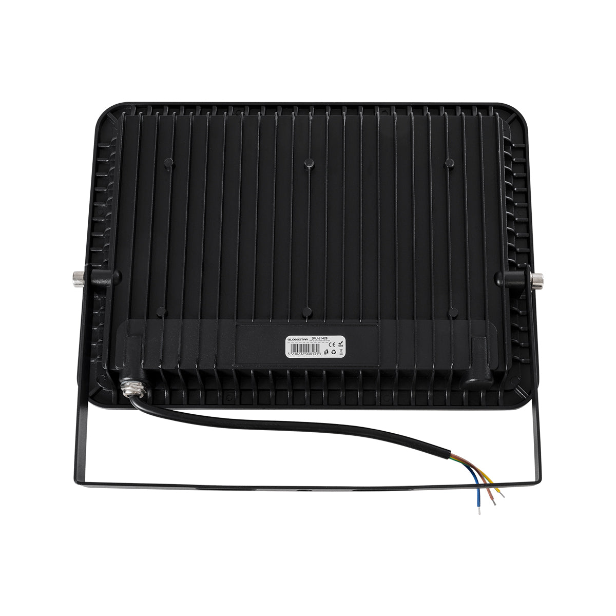GLOBOSTAR® ATLAS 61430 Προβολέας LED 150W 17250lm 120° AC 220-240V Αδιάβροχο IP67 Θερμό Λευκό 2700K - Lumileds SMD Chip - TÜV Rheinland Certified - Μαύρο Ματ - Μ32 x Π4 x Υ23cm - 5 Χρόνια Εγγύηση