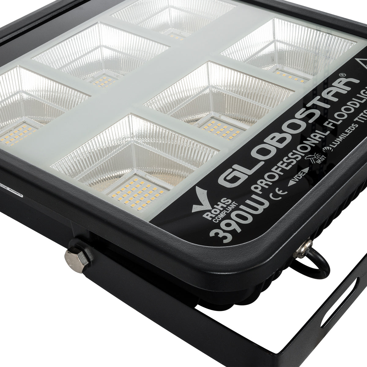 GLOBOSTAR® TITAN 61435 Προβολέας για Γήπεδα Tennis & Ποδοσφαίρου 5x5 LED 390W 48750lm 60°x90° AC 220-240V Αδιάβροχο IP67 Φυσικό Λευκό 5000K - Lumileds SMD Chip - TÜV Rheinland Certified - Μαύρο Ματ - Μ32 x Π8 x Υ35cm - 5 Χρόνια Εγγύηση - ledmania.gr