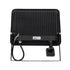 GLOBOSTAR® AURORA 61443 Προβολέας με Ανιχνευτή PIR / Αισθητήρα Κίνησης LED 100W 12500lm 120° AC 220-240V Αδιάβροχο IP67 Ψυχρό Λευκό 6000K - Lumileds SMD Chip - TÜV Rheinland Certified - Μαύρο Ματ - Μ25 x Π6.5 x Υ27.5cm - 3 Χρόνια Εγγύηση