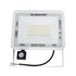 GLOBOSTAR® AURORA 61444 Προβολέας με Ανιχνευτή PIR / Αισθητήρα Κίνησης LED 100W 12500lm 120° AC 220-240V Αδιάβροχο IP67 Ψυχρό Λευκό 6000K - Lumileds SMD Chip - TÜV Rheinland Certified - Λευκό Ματ - Μ25 x Π6.5 x Υ27.5cm - 3 Χρόνια Εγγύηση