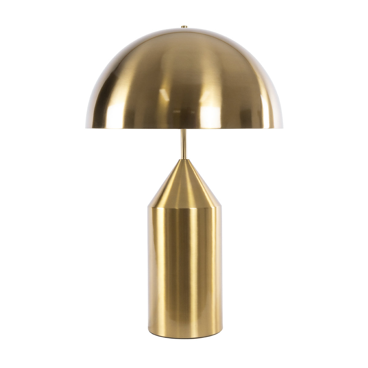 GloboStar® URANUS-L 61459 Μοντέρνο Επιτραπέζιο Φωτιστικό Πορτατίφ Δίφωτο 2 x E27 AC220-240V IP20 - Φ50 x Υ77cm - Χρυσό Πλατίνα Μεταλλικό Καμπάνα με Διακόπτη On/Off - 5 Χρόνια Εγγύηση - ledmania.gr