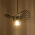 GloboStar® WIDOW 61462 Μοντέρνο Κρεμαστό Φωτιστικό Πλέγμα Μονόφωτο 1 x E27 IP20 Μαύρο Σχοινί με Μαύρο Σύρμα - Μ42 x Π42 x Υ20.5cm - ledmania.gr
