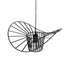 GloboStar® WIDOW 61462 Μοντέρνο Κρεμαστό Φωτιστικό Πλέγμα Μονόφωτο 1 x E27 IP20 Μαύρο Σχοινί με Μαύρο Σύρμα - Μ42 x Π42 x Υ20.5cm - ledmania.gr
