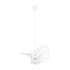 GloboStar® WIDOW 61463 Μοντέρνο Κρεμαστό Φωτιστικό Πλέγμα Μονόφωτο 1 x E27 IP20 Λευκό Σχοινί με Λευκό Σύρμα - Μ42 x Π42 x Υ20.5cm - ledmania.gr