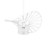 GloboStar® WIDOW 61463 Μοντέρνο Κρεμαστό Φωτιστικό Πλέγμα Μονόφωτο 1 x E27 IP20 Λευκό Σχοινί με Λευκό Σύρμα - Μ42 x Π42 x Υ20.5cm - ledmania.gr