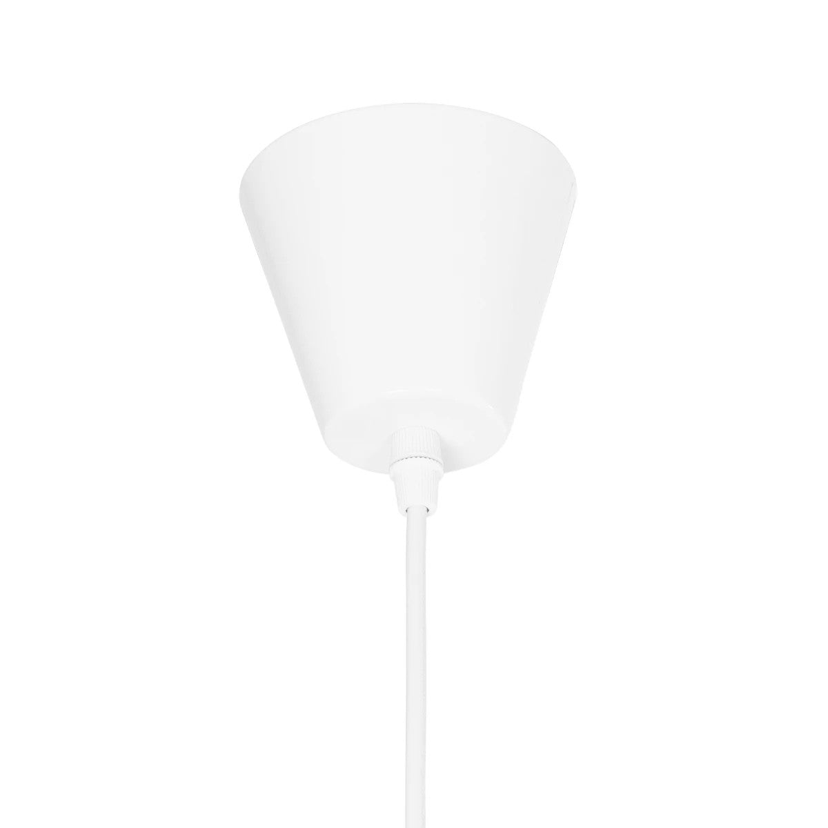 GloboStar® WIDOW 61463 Μοντέρνο Κρεμαστό Φωτιστικό Πλέγμα Μονόφωτο 1 x E27 IP20 Λευκό Σχοινί με Λευκό Σύρμα - Μ42 x Π42 x Υ20.5cm - ledmania.gr