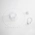 GloboStar® WIDOW 61465 Μοντέρνο Κρεμαστό Φωτιστικό Πλέγμα Μονόφωτο 1 x E27 IP20 Λευκό Σχοινί με Λευκό Σύρμα - Μ65 x Π65 x Υ25cm - ledmania.gr
