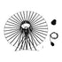 GloboStar® WIDOW 61466 Μοντέρνο Κρεμαστό Φωτιστικό Πλέγμα Μονόφωτο 1 x E27 IP20 Μαύρο Σχοινί με Μαύρο Σύρμα - Μ80 x Π80 x Υ30cm - ledmania.gr