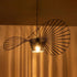 GloboStar® WIDOW 61466 Μοντέρνο Κρεμαστό Φωτιστικό Πλέγμα Μονόφωτο 1 x E27 IP20 Μαύρο Σχοινί με Μαύρο Σύρμα - Μ80 x Π80 x Υ30cm - ledmania.gr