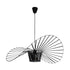 GloboStar® WIDOW 61466 Μοντέρνο Κρεμαστό Φωτιστικό Πλέγμα Μονόφωτο 1 x E27 IP20 Μαύρο Σχοινί με Μαύρο Σύρμα - Μ80 x Π80 x Υ30cm - ledmania.gr