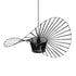 GloboStar® WIDOW 61466 Μοντέρνο Κρεμαστό Φωτιστικό Πλέγμα Μονόφωτο 1 x E27 IP20 Μαύρο Σχοινί με Μαύρο Σύρμα - Μ80 x Π80 x Υ30cm - ledmania.gr
