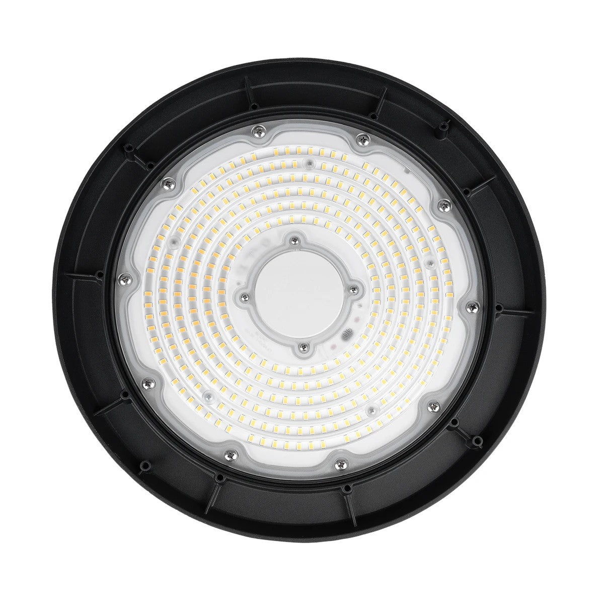 GLOBOSTAR® INDUSTRY 61502 Βιομηχανικό Φωτιστικό Καμπάνα High Bay UFO LED 200W 30000lm SDCM<5 90° AC 85-265V Αδιάβροχο IP65 IK08 Φυσικό Λευκό 5000K - 338 x Sanan Opto SMD Chip & TÜV SÜD Driver - Μαύρο Χυτό Αλουμίνιο - Μ30 x Π30 x Υ16cm - 5 Χρόνια Εγγύηση