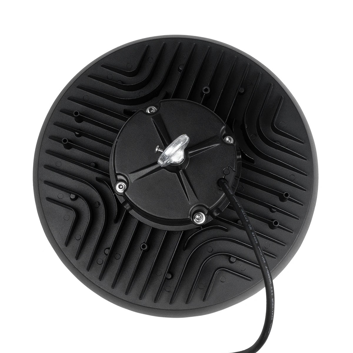 GLOBOSTAR® INDUSTRY 61502 Βιομηχανικό Φωτιστικό Καμπάνα High Bay UFO LED 200W 30000lm SDCM<5 90° AC 85-265V Αδιάβροχο IP65 IK08 Φυσικό Λευκό 5000K - 338 x Sanan Opto SMD Chip & TÜV SÜD Driver - Μαύρο Χυτό Αλουμίνιο - Μ30 x Π30 x Υ16cm - 5 Χρόνια Εγγύηση