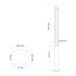 GloboStar® CANCUN 61509 Urban Light Φωτιστικό Πάρκου - Πλατείας - Κήπου Ύψους 2 μέτρων LED 40W 5440lm 60° AC100-240VAC IP67 IK09 - D15.5 x H200cm - Anthracite Grey - Φυσικό Λευκό 4000K - LUMILEDS - MEAN WELL DRIVER - 5 Years Warranty - ledmania.gr
