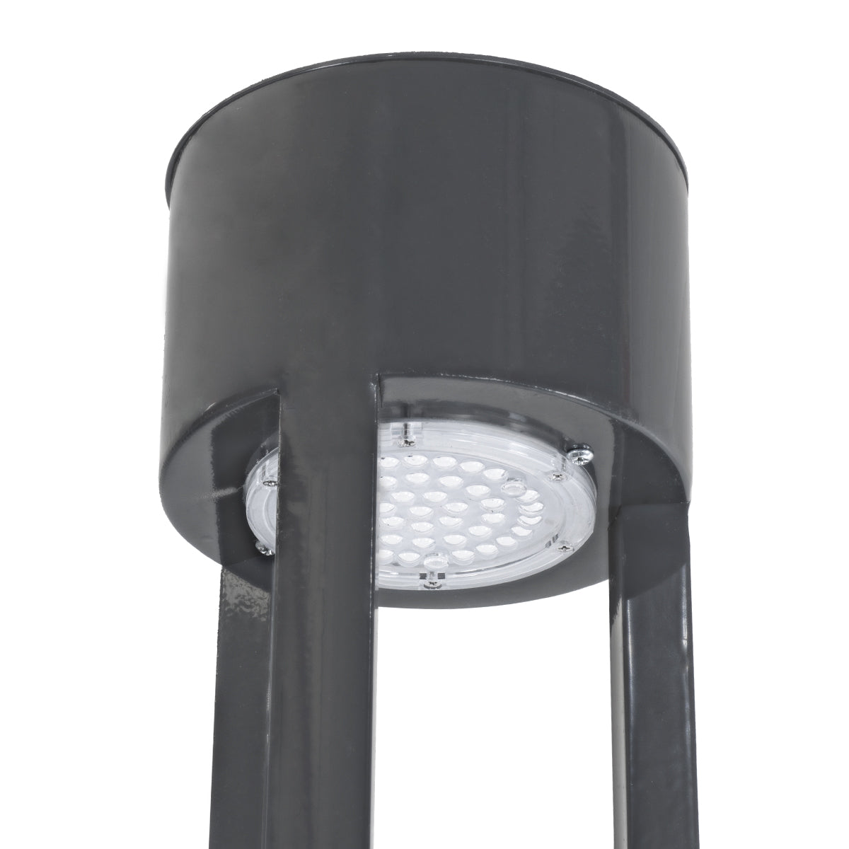 GloboStar® CANCUN 61509 Urban Light Φωτιστικό Πάρκου - Πλατείας - Κήπου Ύψους 2 μέτρων LED 40W 5440lm 60° AC100-240VAC IP67 IK09 - D15.5 x H200cm - Anthracite Grey - Φυσικό Λευκό 4000K - LUMILEDS - MEAN WELL DRIVER - 5 Years Warranty - ledmania.gr