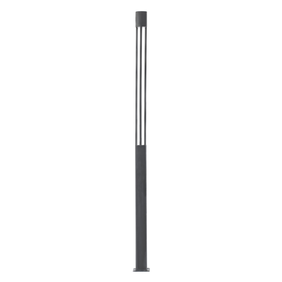 GloboStar® CANCUN 61510 Urban Light Φωτιστικό Πάρκου - Πλατείας - Κήπου Ύψους 3.5 μέτρων LED 40W 5440lm 60° AC100-240VAC IP67 IK09 - D15.5 x H350cm - Anthracite Grey - Φυσικό Λευκό 4000K - LUMILEDS - MEAN WELL DRIVER - 5 Years Warranty - ledmania.gr