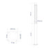 GloboStar® CANCUN 61510 Urban Light Φωτιστικό Πάρκου - Πλατείας - Κήπου Ύψους 3.5 μέτρων LED 40W 5440lm 60° AC100-240VAC IP67 IK09 - D15.5 x H350cm - Anthracite Grey - Φυσικό Λευκό 4000K - LUMILEDS - MEAN WELL DRIVER - 5 Years Warranty - ledmania.gr