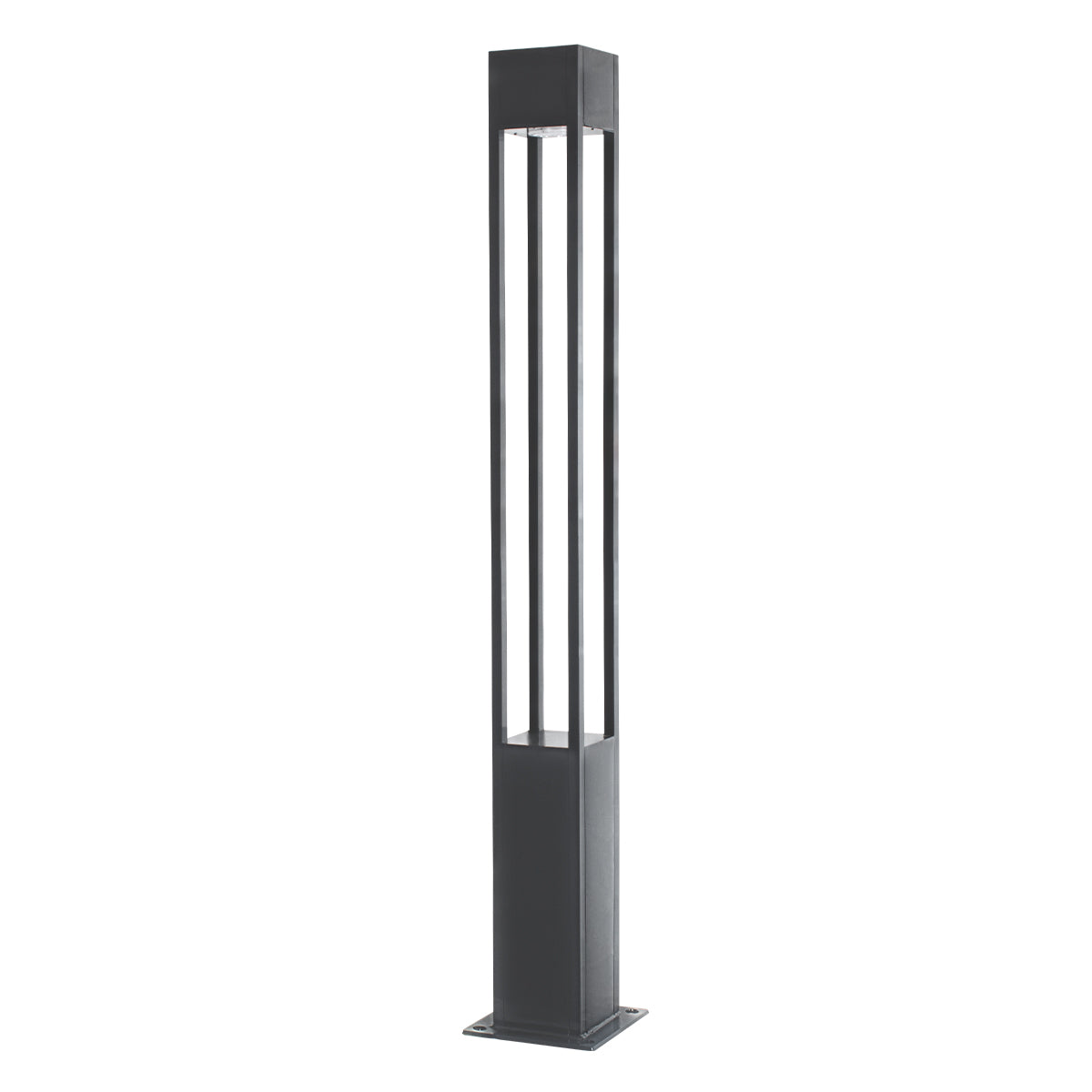 GloboStar® MONTERREY 61511 Urban Light Φωτιστικό Πάρκου - Πλατείας - Κήπου Ύψους 2 μέτρων LED 40W 5440lm 60° AC100-240VAC IP67 IK09 - Μ20 x Π20 x Υ200cm - Anthracite Grey - Φυσικό Λευκό 4000K - LUMILEDS - MEAN WELL DRIVER - 5 Years Warranty - ledmania.gr