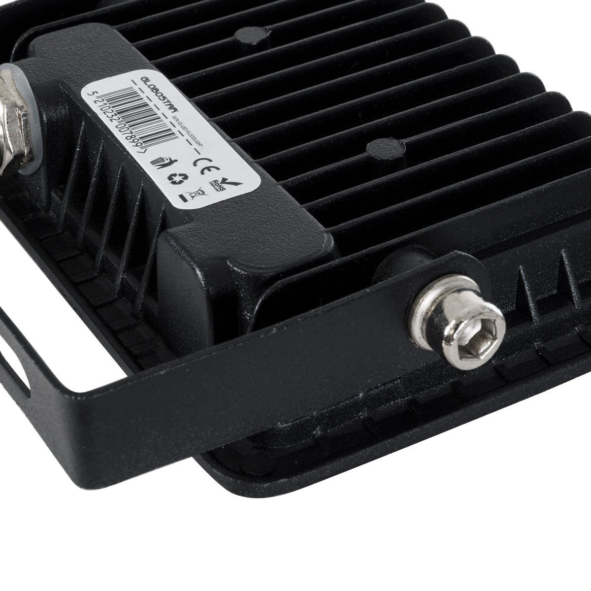 GLOBOSTAR® ATLAS 61516 Προβολέας LED 10W 1200lm 120° AC 220-240V Αδιάβροχο IP67 Φυσικό Λευκό 4500K - Lumileds SMD Chip - TÜV Rheinland Certified - Μαύρο Ματ - Μ10 x Π2 x Υ8cm - 5 Χρόνια Εγγύηση