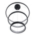 GloboStar® DIAMOND TRIO 61523 Κρεμαστό Φωτιστικό Δαχτυλίδι-Κύκλος LED CCT 100W 11200lm 360° AC 220-240V - Εναλλαγή Φωτισμού μέσω Τηλεχειριστηρίου All In One Ψυχρό 6000k+Φυσικό 4500k+Θερμό 2700k Dimmable Φ25+40+60cm - Μαυρο - 3 Χρόνια Εγγύηση - ledmania.gr