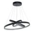 GloboStar® DIAMOND TRIO 61523 Κρεμαστό Φωτιστικό Δαχτυλίδι-Κύκλος LED CCT 100W 11200lm 360° AC 220-240V - Εναλλαγή Φωτισμού μέσω Τηλεχειριστηρίου All In One Ψυχρό 6000k+Φυσικό 4500k+Θερμό 2700k Dimmable Φ25+40+60cm - Μαυρο - 3 Χρόνια Εγγύηση - ledmania.gr