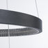 GloboStar® DIAMOND TRIO 61523-DECO Κρεμαστό Φωτιστικό Δαχτυλίδι-Κύκλος LED CCT 100W 11200lm 360° AC 220-240V - Εναλλαγή Φωτισμού μέσω Τηλεχειριστηρίου All In One Ψυχρό 6000k+Φυσικό 4500k+Θερμό 2700k Dimmable Φ25+40+60cm - Μαυρο - 3 Χρόνια Εγγύηση - ledmania.gr
