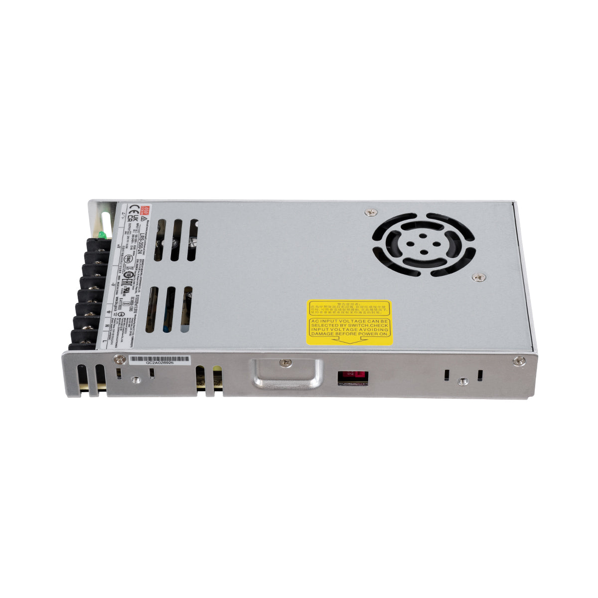 GLOBOSTAR® MEANWELL-LRS350-24 61531 Τροφοδοτικό/Μετασχηματιστής Class II PELV 350W 14.6A DC 24V IP20 - AC 220-240V σε DC 24V / Ρυθμιζόμενo από DC 21.6V έως DC 28.8V - Μ21.5 x Π11.5 x Υ3cm - 3 Χρόνια Εγγύηση - ledmania.gr
