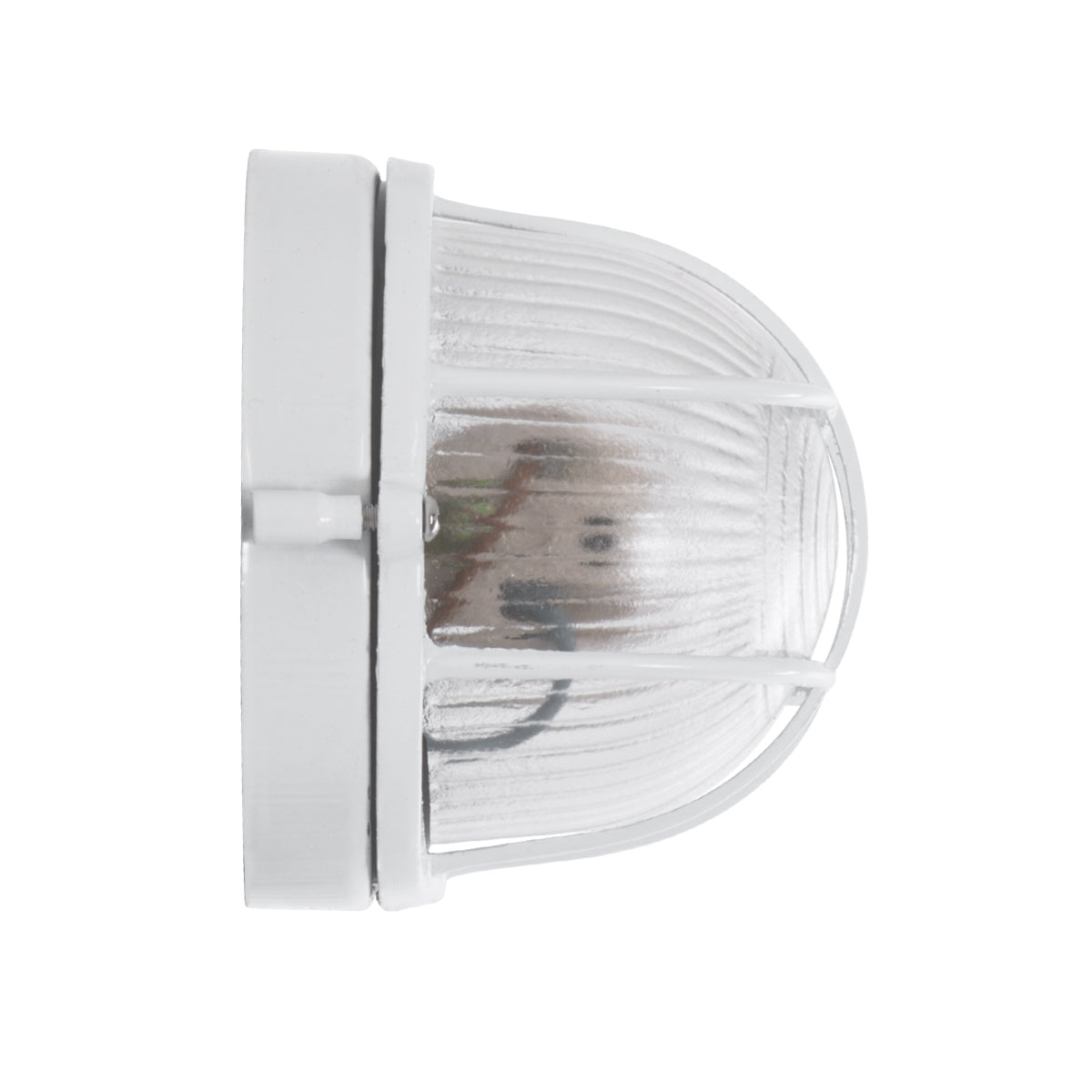 GLOBOSTAR® BOATLIGHT 61582 Φωτιστικό Καραβοχελώνα Τοίχου - Απλίκα με Ντουί 1 x E27 120° AC 220-240V Αδιάβροχο IP65 -  Λευκό Ματ - Μ21 x Π10.4 x Υ9cm - ledmania.gr