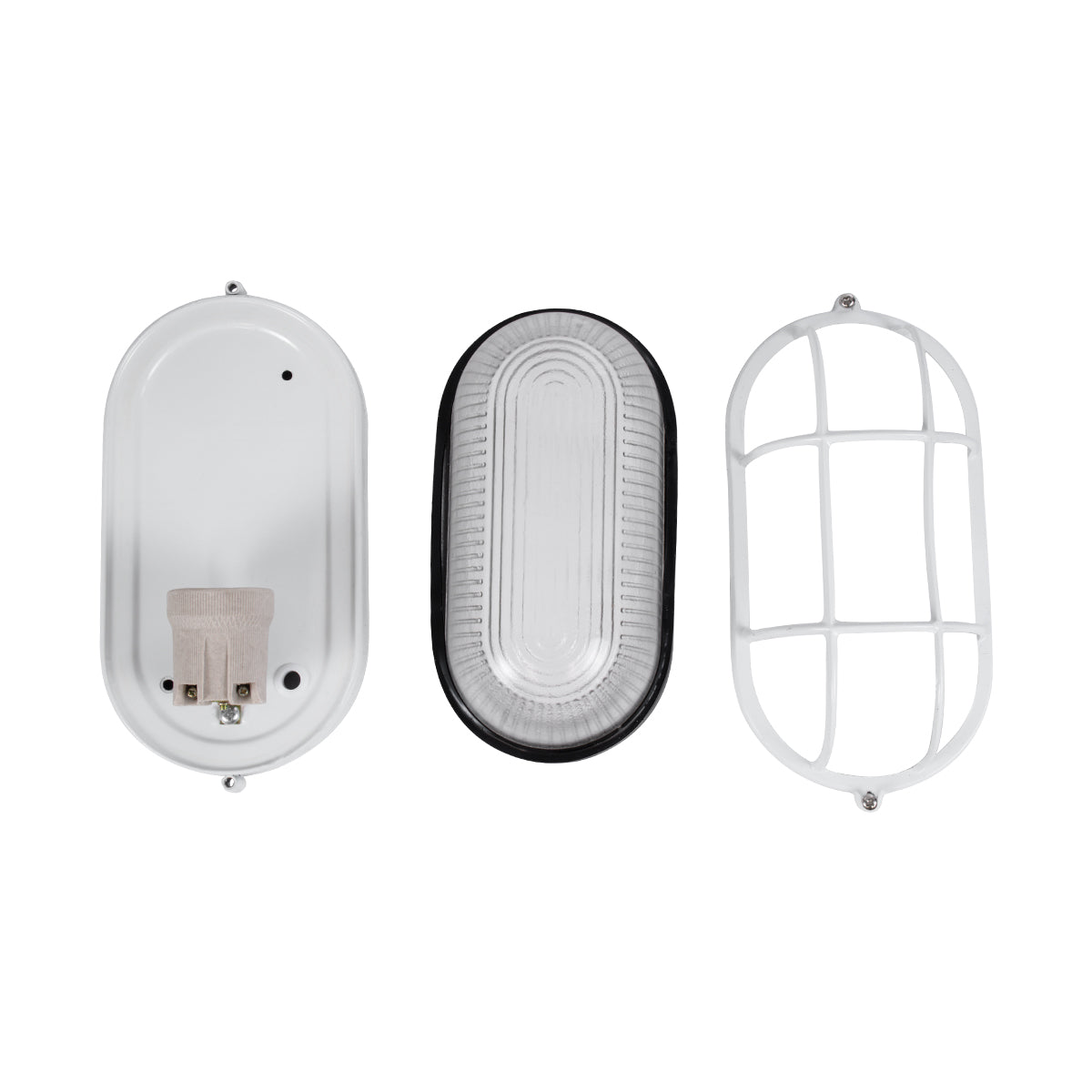GLOBOSTAR® BOATLIGHT 61582 Φωτιστικό Καραβοχελώνα Τοίχου - Απλίκα με Ντουί 1 x E27 120° AC 220-240V Αδιάβροχο IP65 -  Λευκό Ματ - Μ21 x Π10.4 x Υ9cm - ledmania.gr