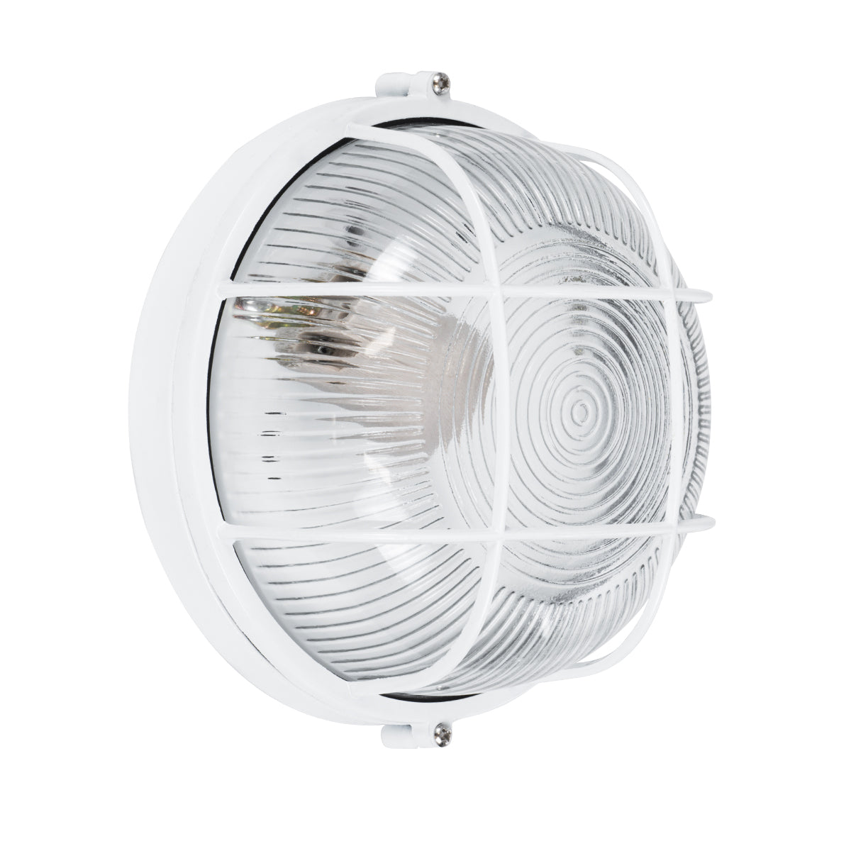 GLOBOSTAR® BOATLIGHT 61585 Vintage Φωτιστικό Καραβοχελώνα Τοίχου & Οροφής με Ντουί 1 x E27 AC 220-240V Αδιάβροχο IP65 - Λευκό Ματ - Μ17.5 x Π17.5 x Υ9cm - ledmania.gr