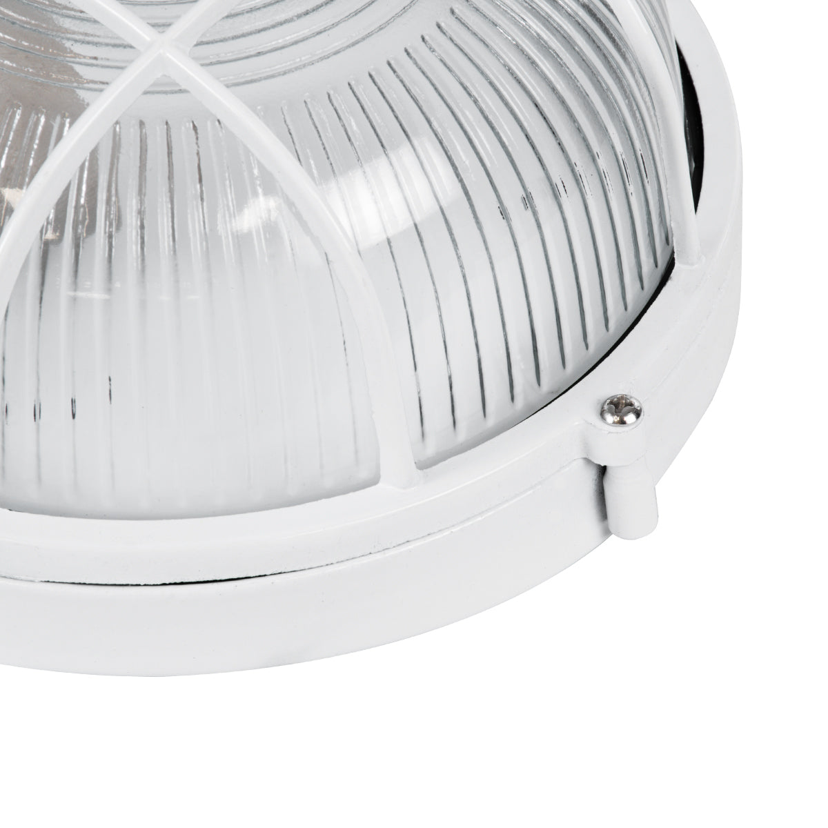 GLOBOSTAR® BOATLIGHT 61585 Vintage Φωτιστικό Καραβοχελώνα Τοίχου & Οροφής με Ντουί 1 x E27 AC 220-240V Αδιάβροχο IP65 - Λευκό Ματ - Μ17.5 x Π17.5 x Υ9cm - ledmania.gr