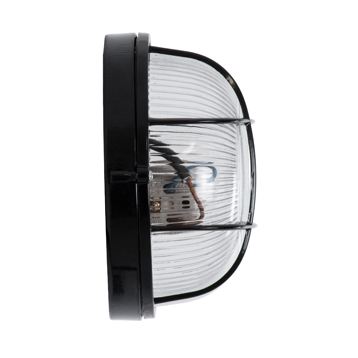 GLOBOSTAR® BOATLIGHT 61586 Vintage Φωτιστικό Καραβοχελώνα Τοίχου & Οροφής με Ντουί 1 x E27 AC 220-240V Αδιάβροχο IP65 - Μαύρο Ματ - Μ17.5 x Π17.5 x Υ9cm - ledmania.gr