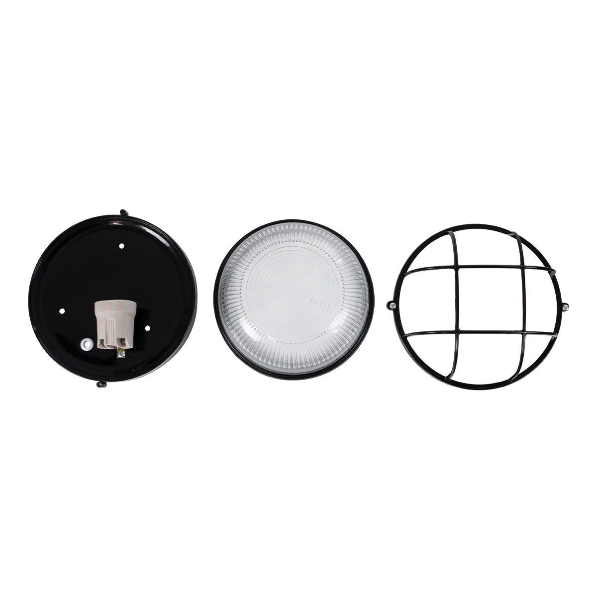 GLOBOSTAR® BOATLIGHT 61586 Vintage Φωτιστικό Καραβοχελώνα Τοίχου & Οροφής με Ντουί 1 x E27 AC 220-240V Αδιάβροχο IP65 - Μαύρο Ματ - Μ17.5 x Π17.5 x Υ9cm - ledmania.gr