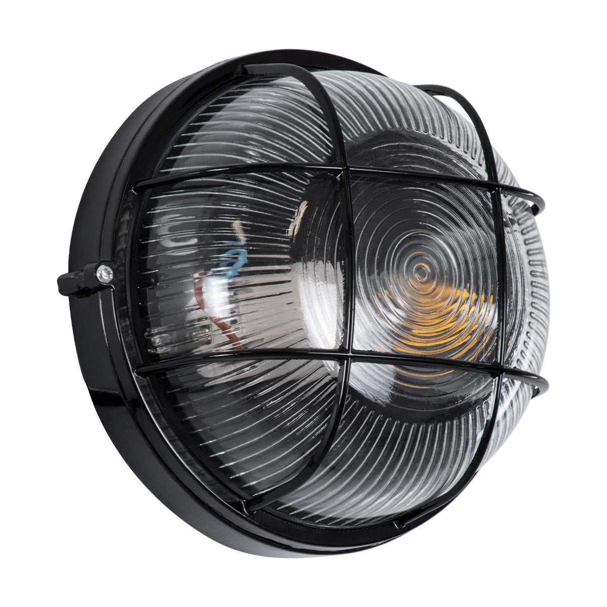 GLOBOSTAR® BOATLIGHT 61586 Vintage Φωτιστικό Καραβοχελώνα Τοίχου & Οροφής με Ντουί 1 x E27 AC 220-240V Αδιάβροχο IP65 - Μαύρο Ματ - Μ17.5 x Π17.5 x Υ9cm - ledmania.gr