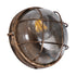 GLOBOSTAR® BOATLIGHT 61587 Vintage Φωτιστικό Καραβοχελώνα Τοίχου & Οροφής με Ντουί 1 x E27 AC 220-240V Αδιάβροχο IP65 - Χάλκινο Εφέ Σκουριάς Ματ - Μ17.5 x Π17.5 x Υ9cm