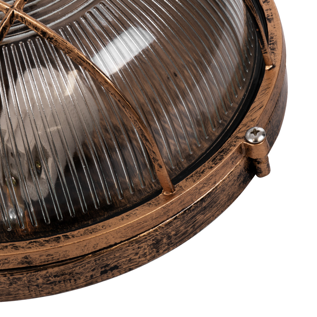 GLOBOSTAR® BOATLIGHT 61590 Vintage Φωτιστικό Καραβοχελώνα Τοίχου & Οροφής με Ντουί 2 x E27 AC 220-240V Αδιάβροχο IP65 - Χάλκινο Παλαιωμένο Εφέ Σκουριάς Ματ - Μ24 x Π24 x Υ11cm - ledmania.gr