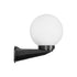 GLOBOSTAR® AGROS 61592 Φωτιστικό Τοίχου - Απλίκα Κήπου με Ντουί 1 x E27 AC 220-240V Αδιάβροχο IP65 - Λευκό & Μάυρο - Μ20 x Π20 x Υ30cm - ledmania.gr